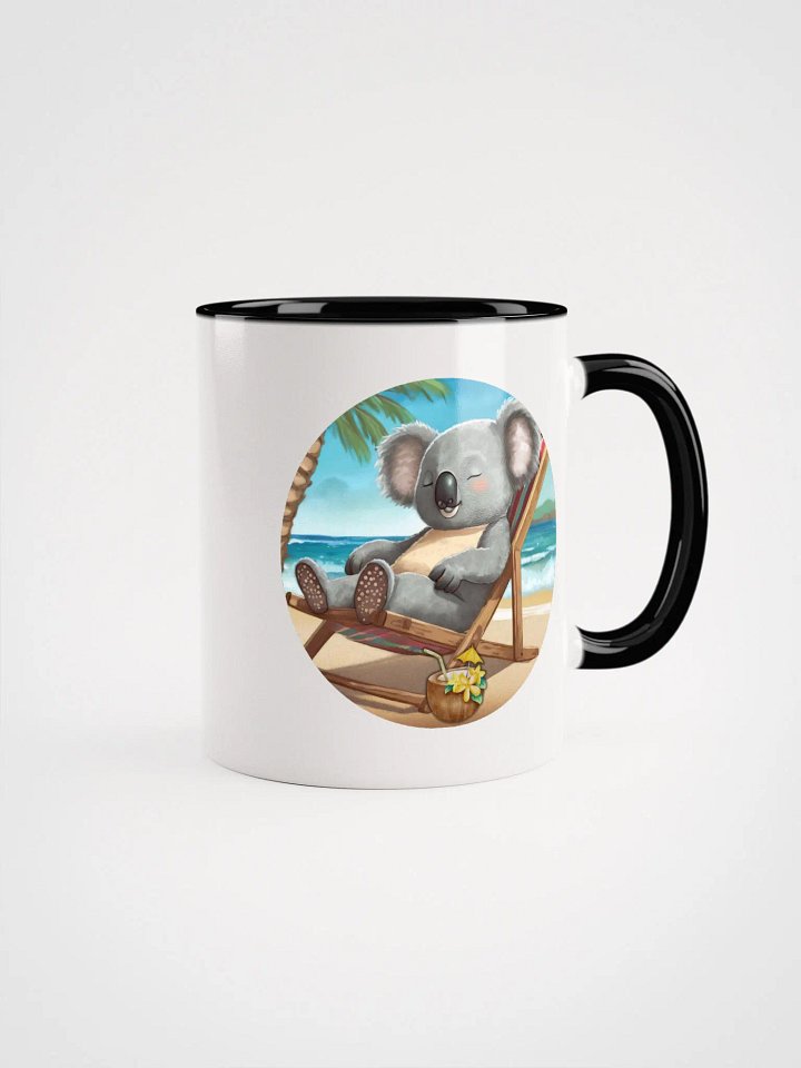 Koala sleeping in a deckchair mug product image (1)