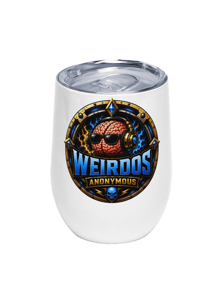Beard__Oh Weirdos Anonymous Wine Tumbler product image (1)