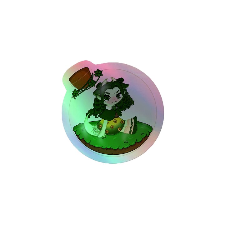 "Your Very Own Terrarium Bulbie" Holographic Sticker product image (1)