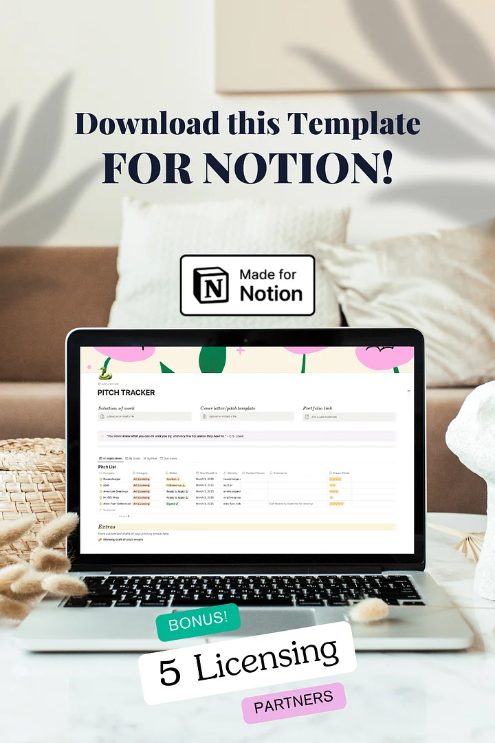 Notion Template – Pitch Tracker product image (1)