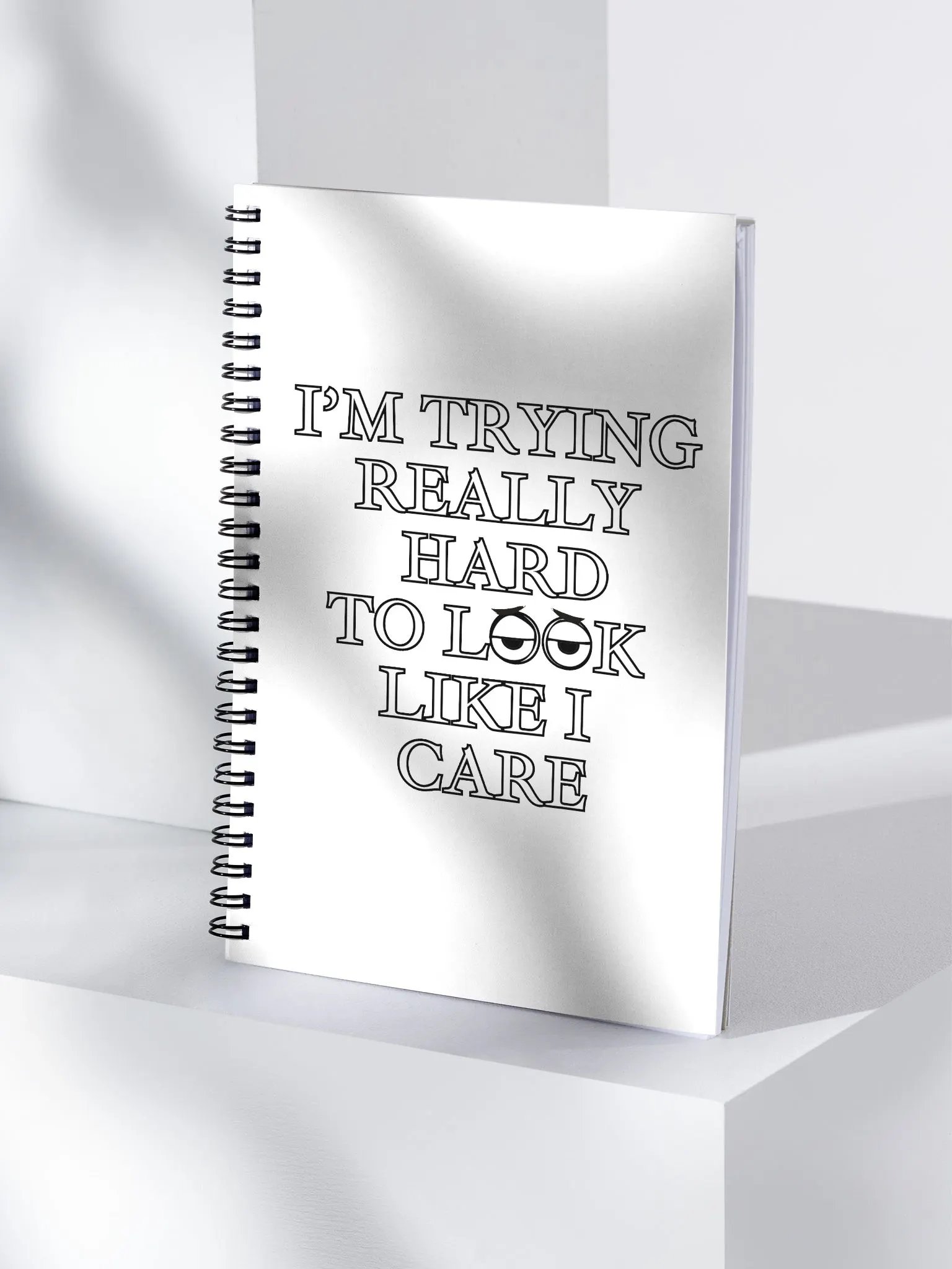 I Am Trying Really Hard To Look Like I Care Spiral Notebook product image (3)