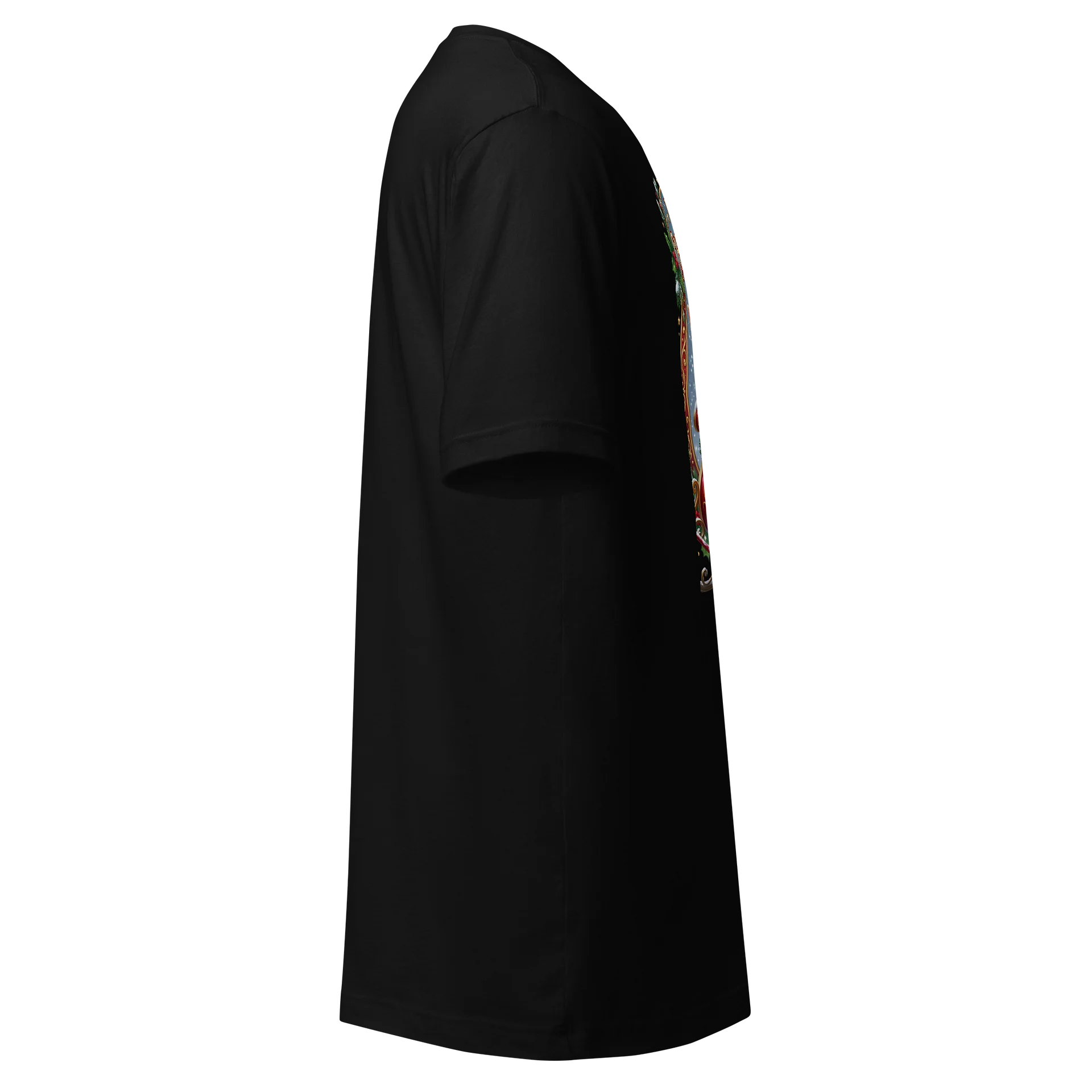 Women's Sleigh Ride Christmas Tshirt Black product image (6)