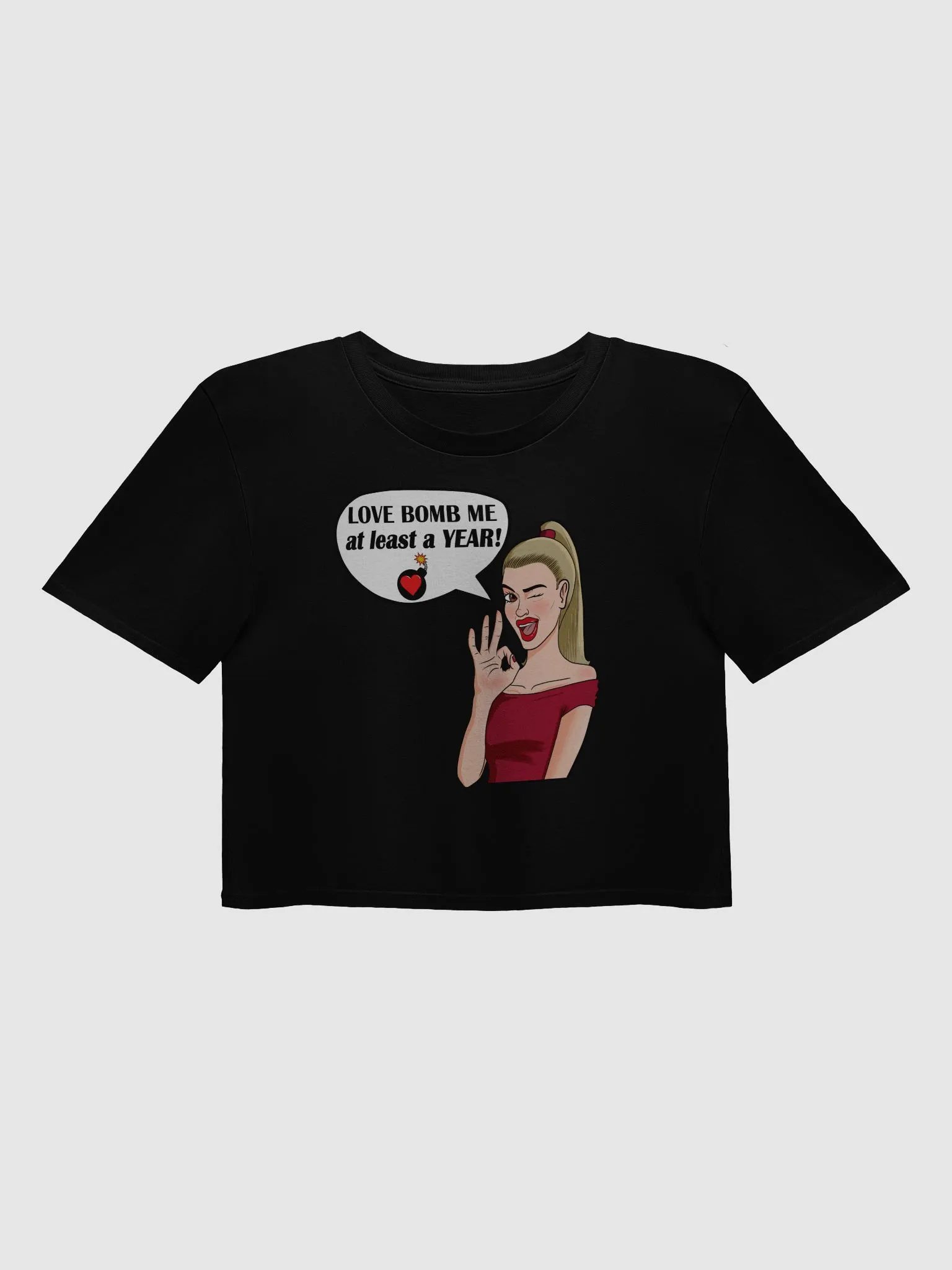 Love Bomb Me - premium CROP t-shirt product image (1)
