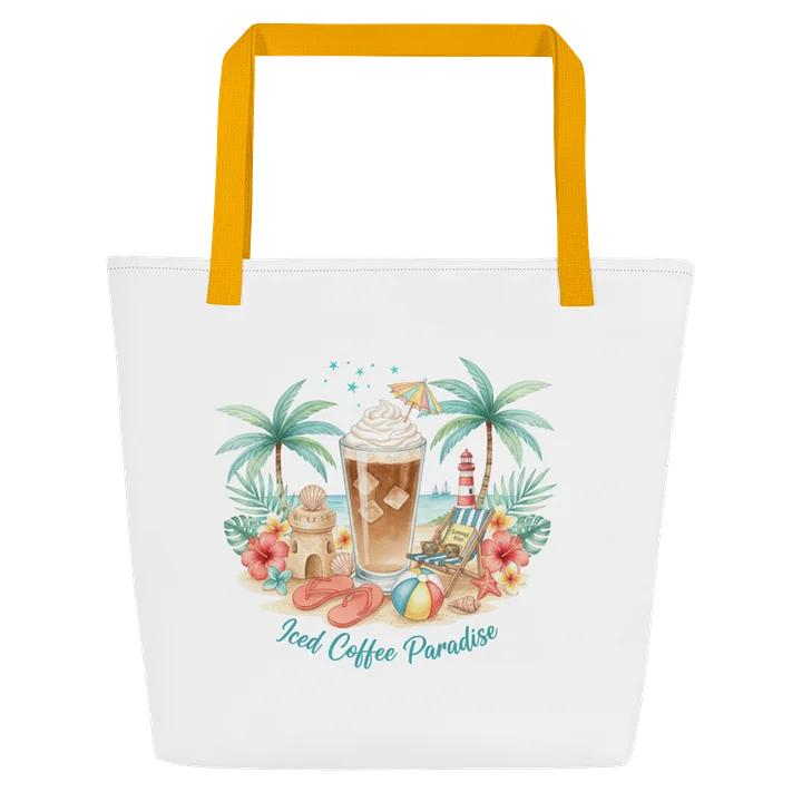 Tropical Paradise Iced Coffee Tote Bag product image (1)