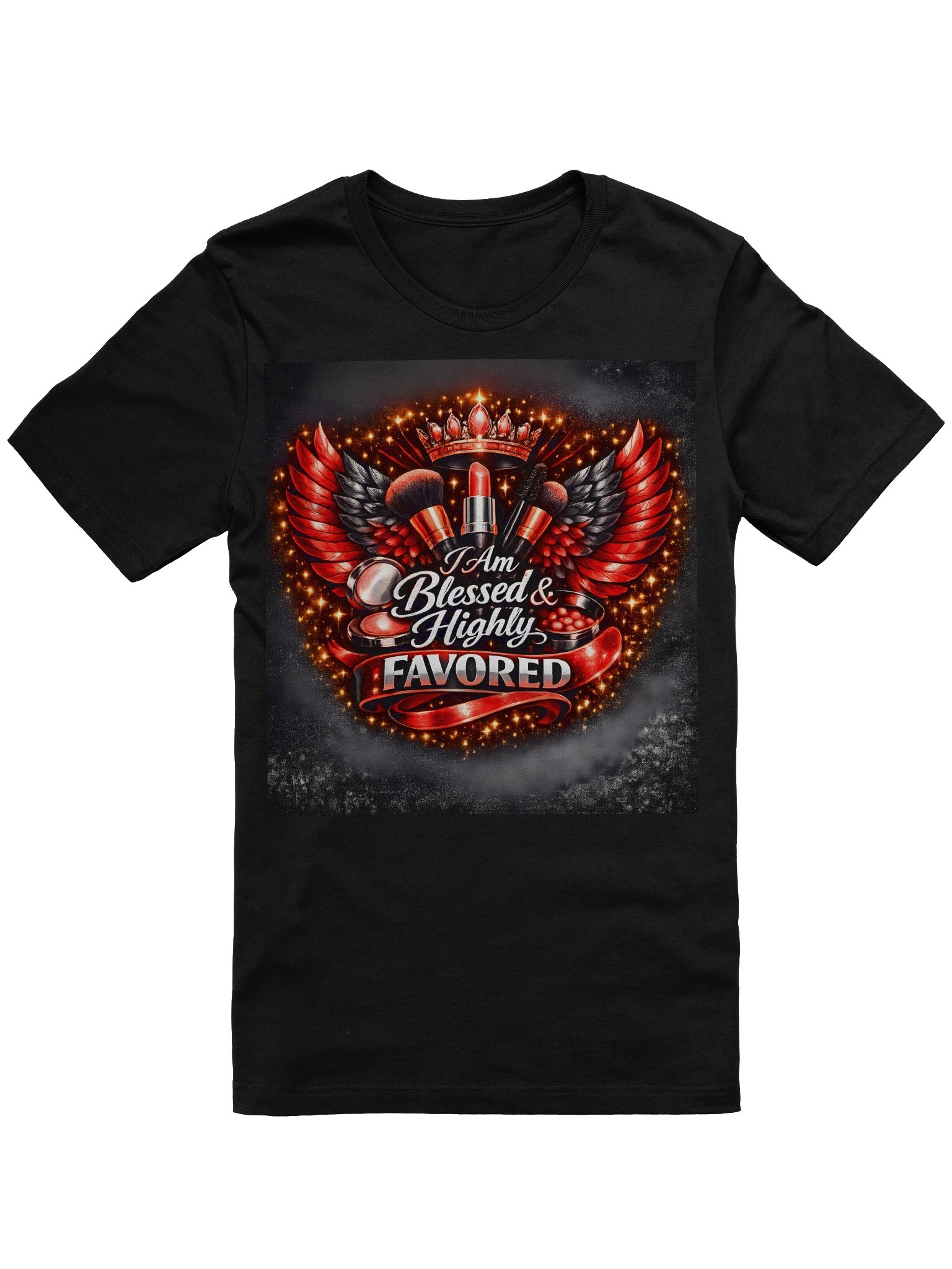 Blessed & Highly FAVORED Glam Wings Tee product image (1)