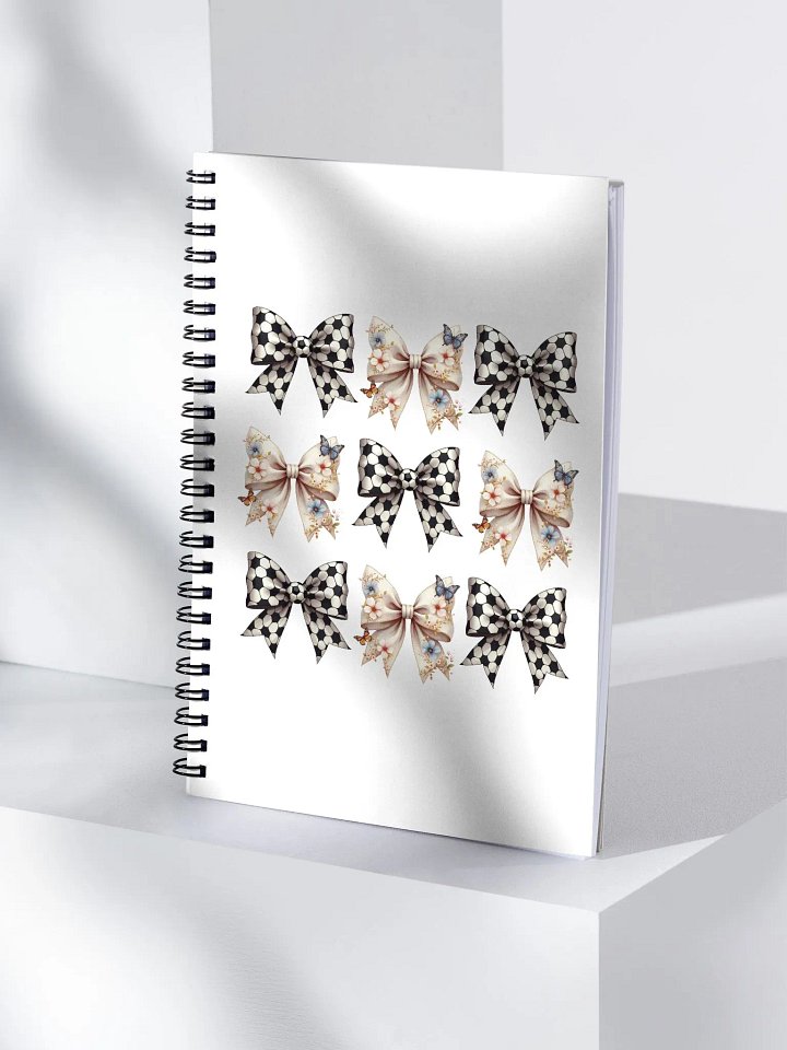 Spring Bows Soccer Floral and Polka Dot Spiral Notebook product image (1)