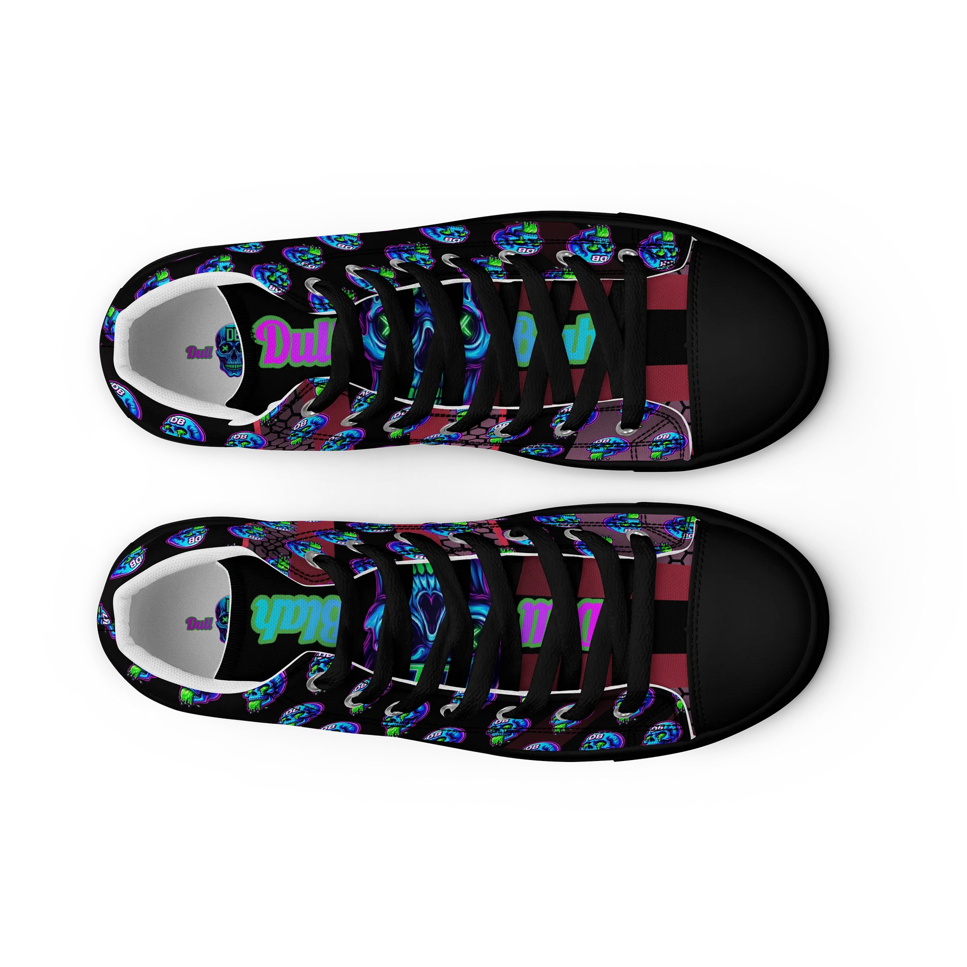 Women's "Sick Skull Honeycomb" Premium High-Top Sneakers product image (9)