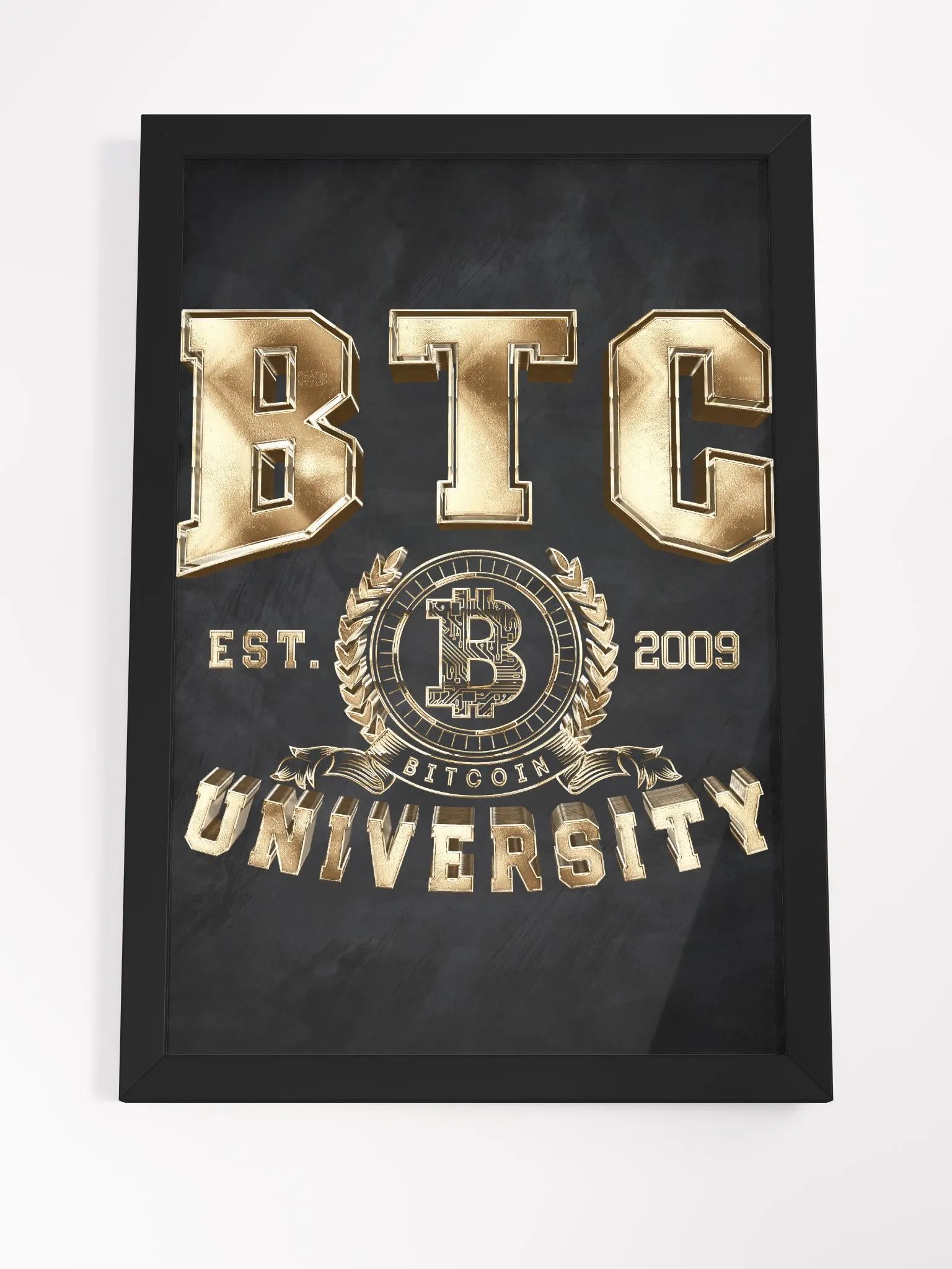 Bitcoin BTC University College Crypto Currency Blockchain Posters product image (7)