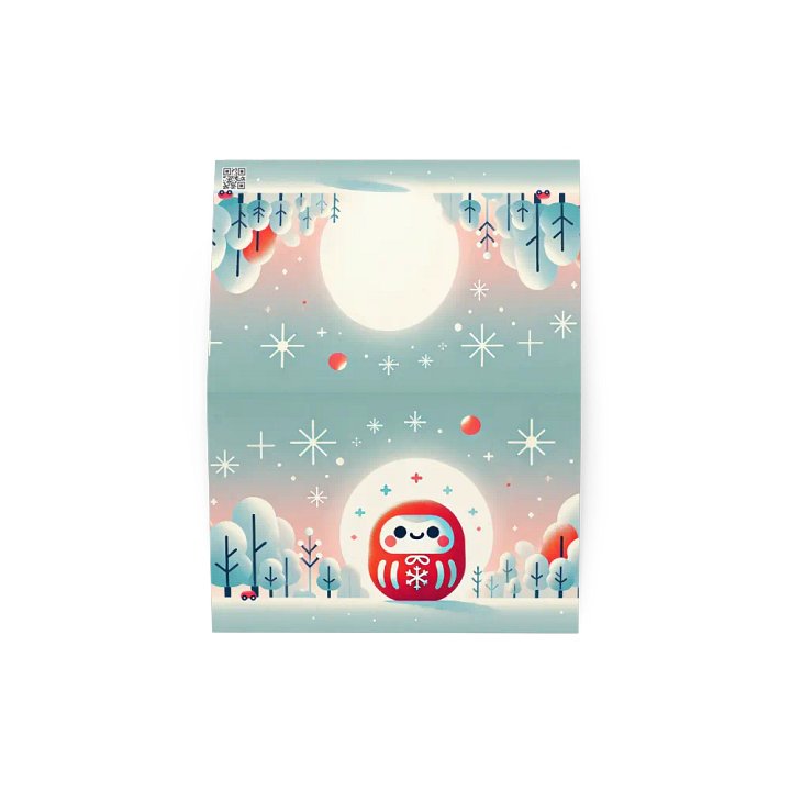 Winter Daruma Festive Greeting Card product image (2)