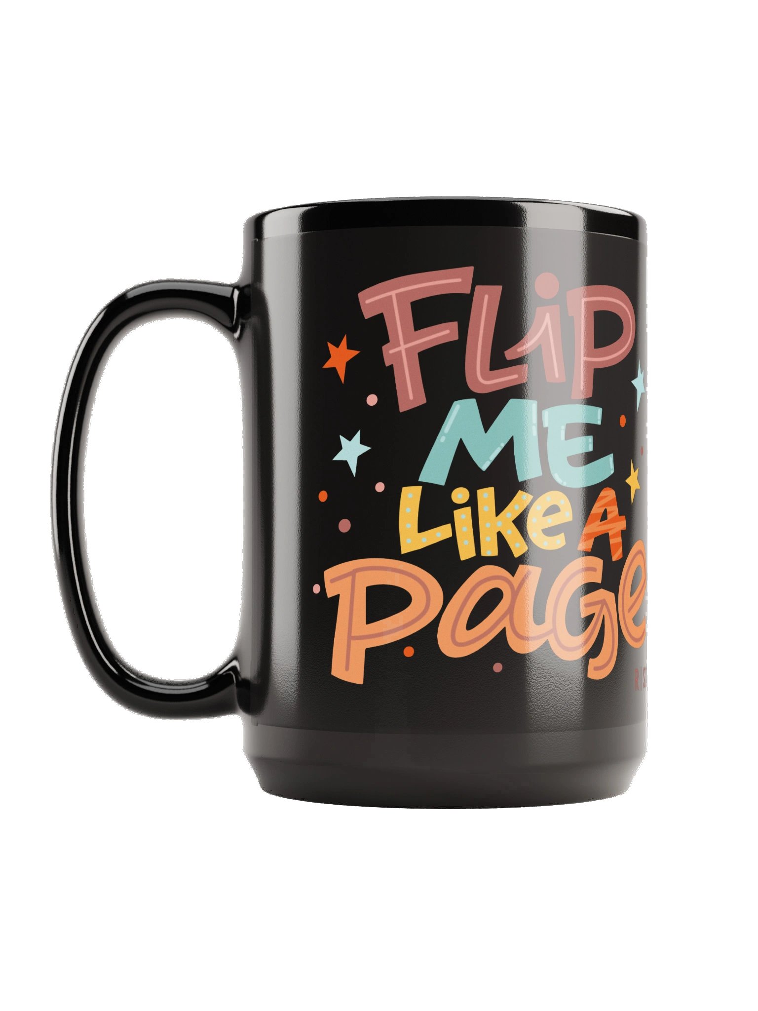 Flip Me Like a Page Black Mug product image (1)