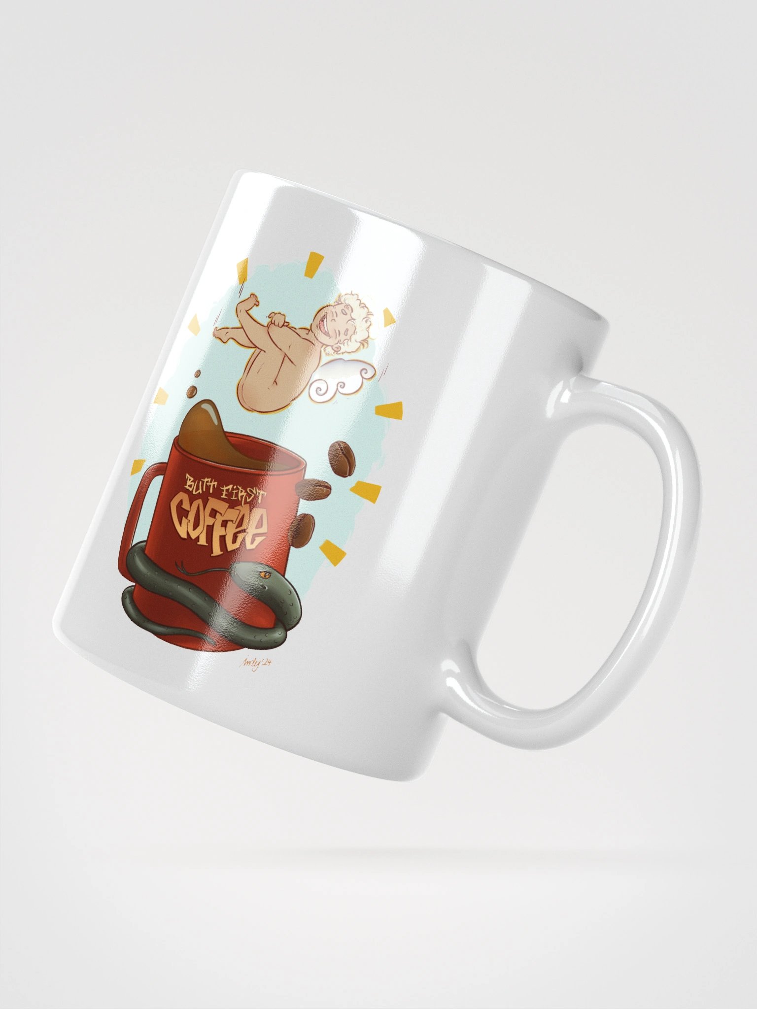 mug : butt first coffee | angel & snake edition product image (3)