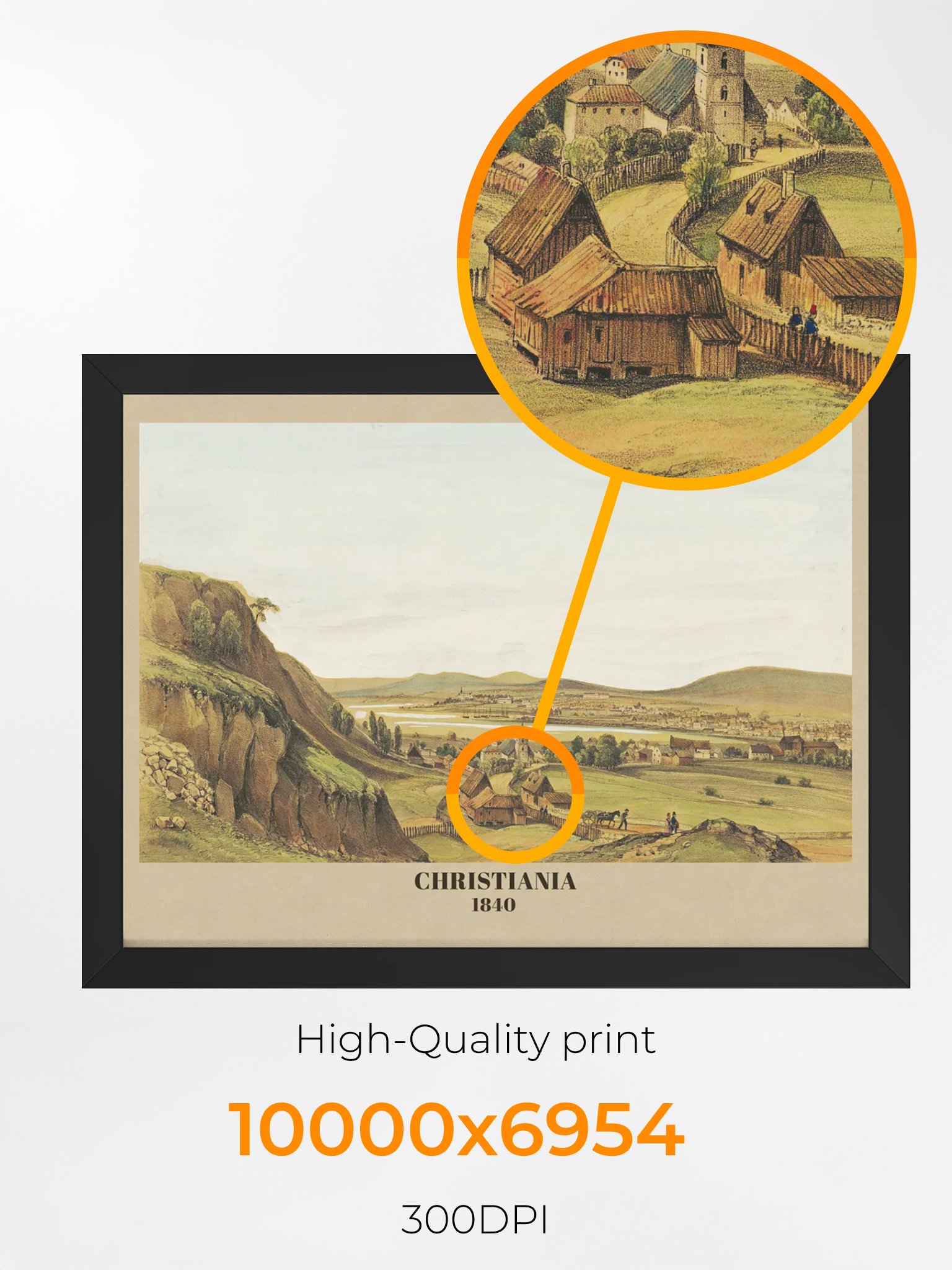 Christiania 1840 (Framed Poster Print) product image (4)