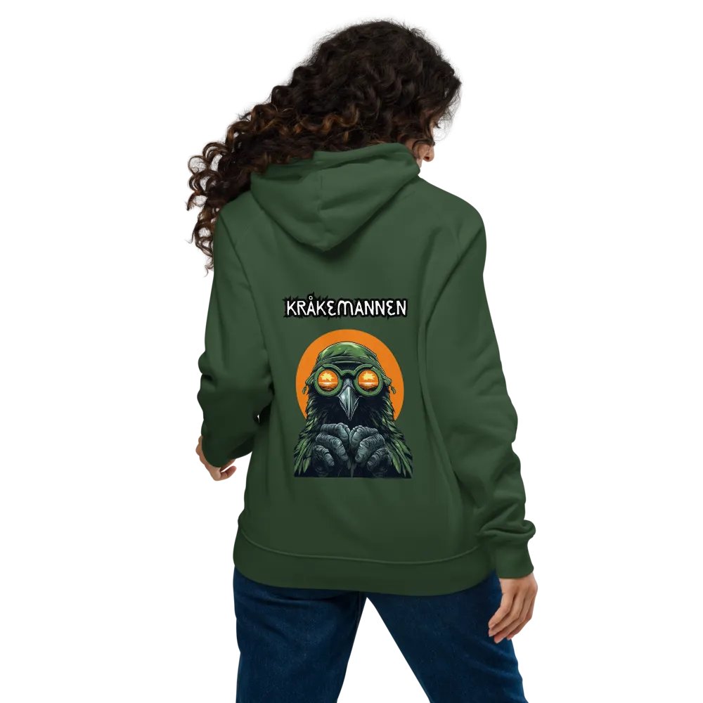 Unisex Eco Raglan Hoodie 💚 THE NORWEGIAN CROW MAN product image (11)