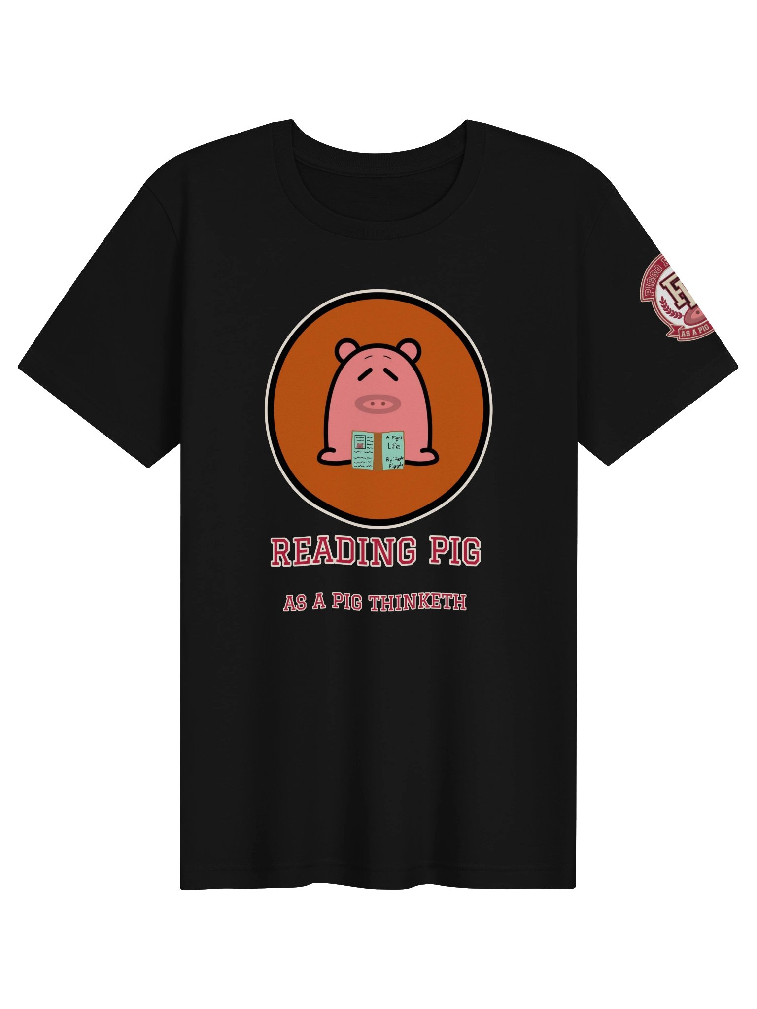 Reading Pig Tee | As a Pig Thinketh product image (1)