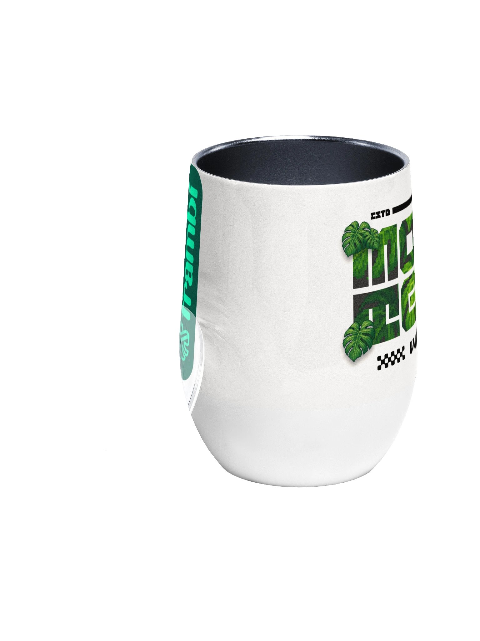 Pixelated Monstera Wine Tumbler product image (2)