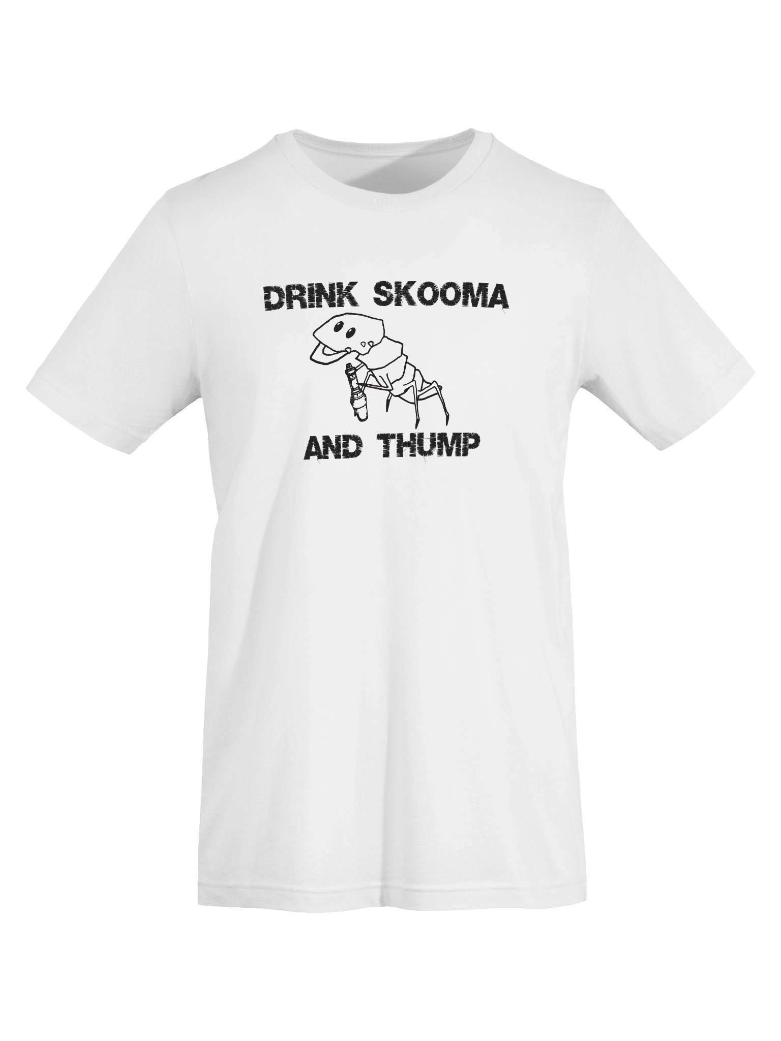 Drink Skooma and Thump T-Shirt (Black on White) product image (7)