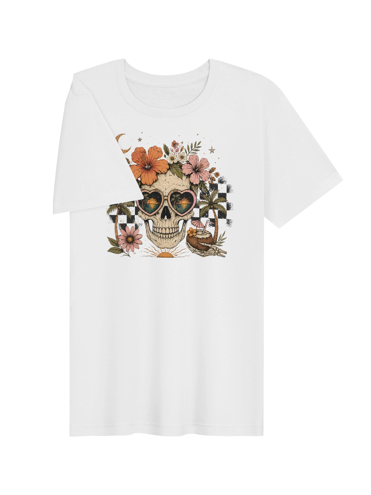 Tropical Skull Sunset Boho Tee product image (5)