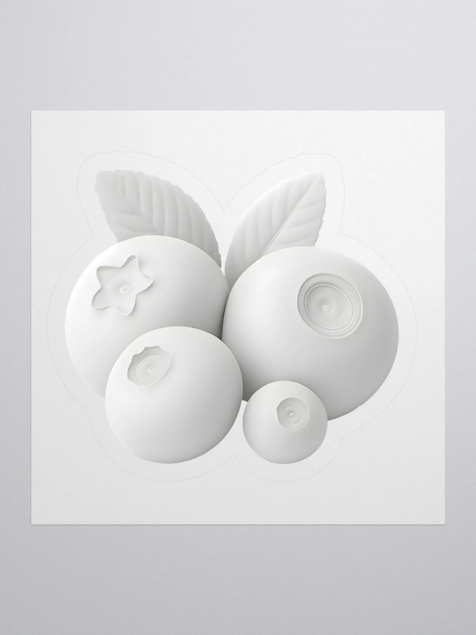 White Blueberries Sticker product image (1)