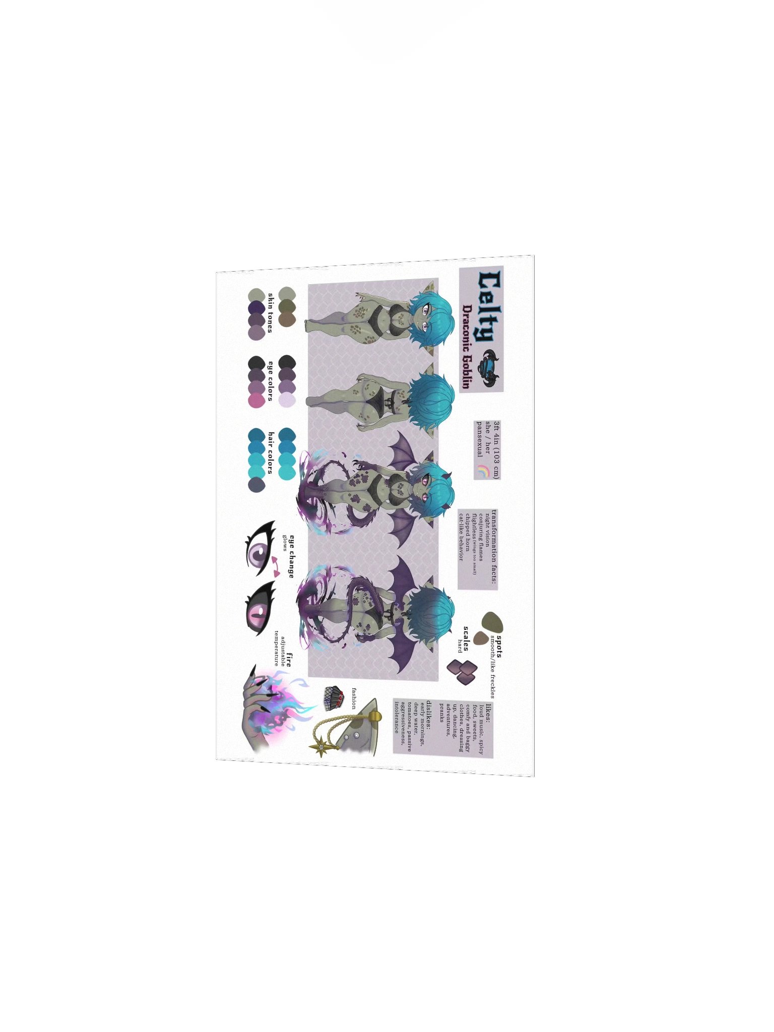 Celty Stat sheet poster product image (9)