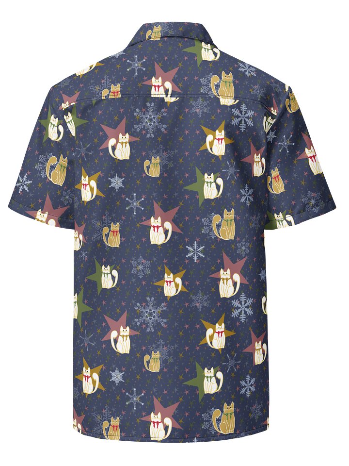 Star Kitties Oversized Button-Down Shirt product image (2)