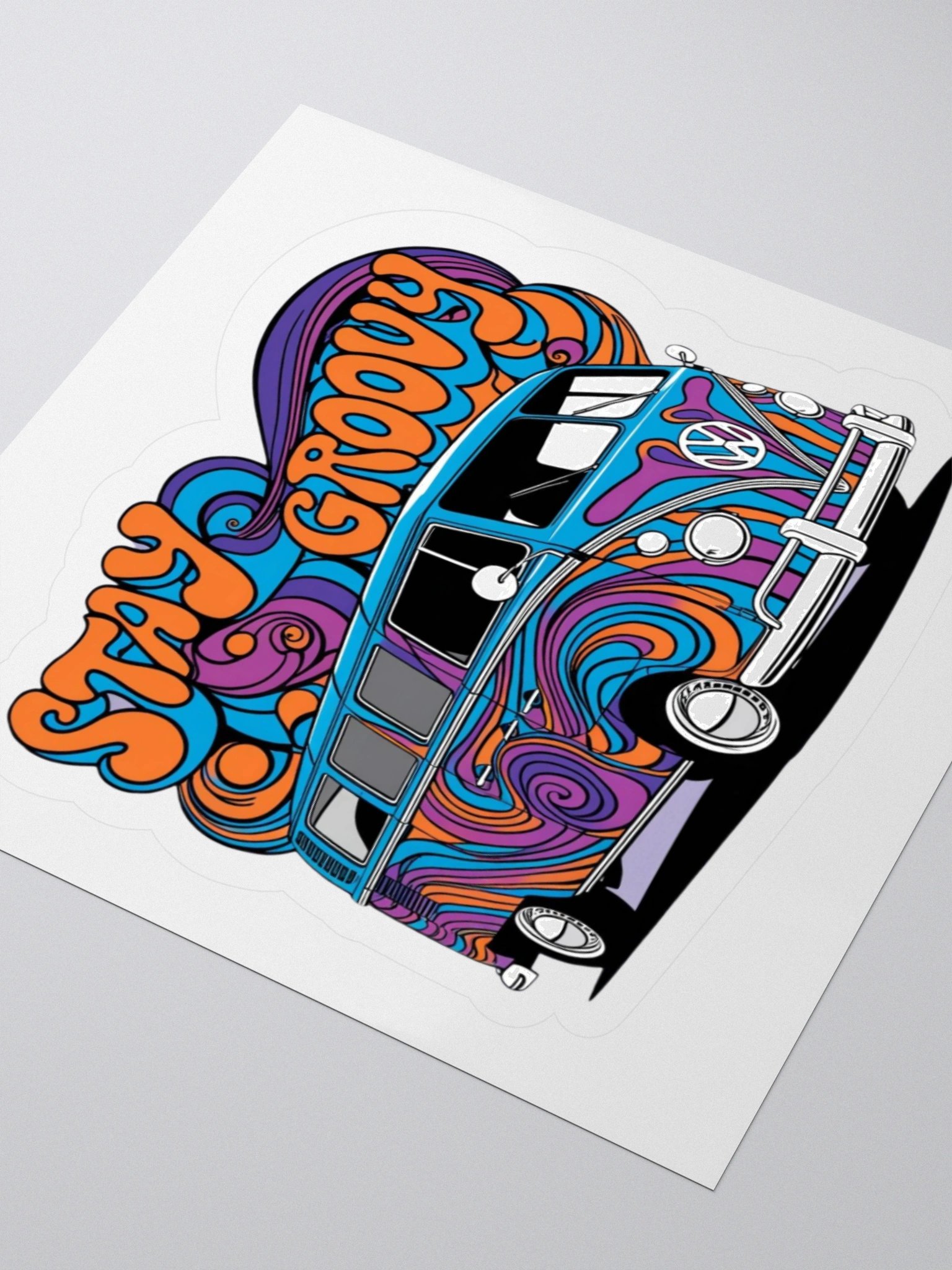 Retro Groove Van Kiss Cut Stickers product image (9)