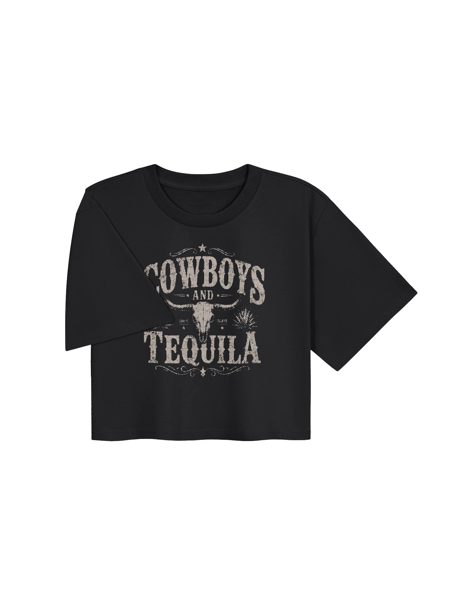 Cowboys and Tequila Western Crop Tee product image (6)
