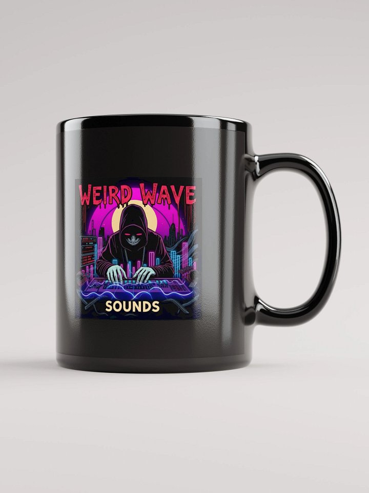 Weird Wave Sounds Duality Black Mug- 11 oz product image (1)