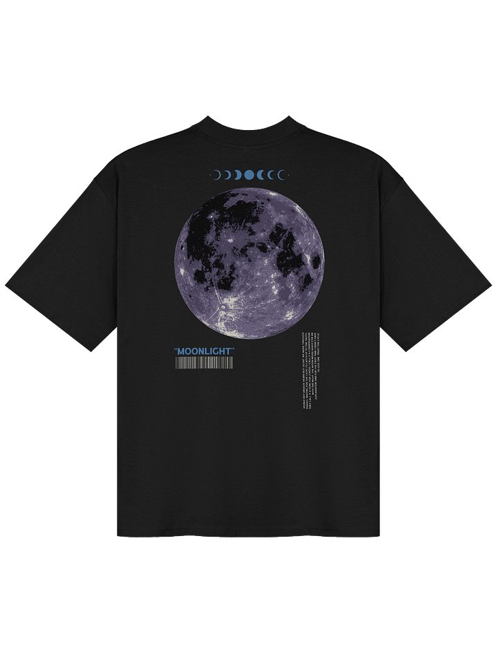 “Moonlight” Unisex Oversized T-Shirt in Black product image (2)