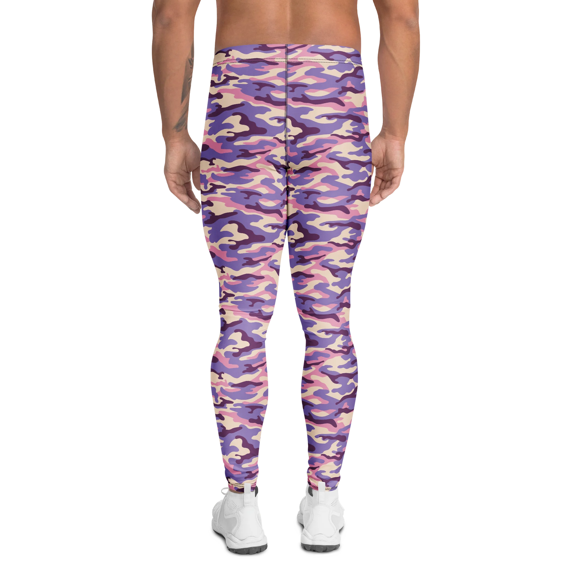Bold Purple Military Camouflage Men's Leggings product image (2)