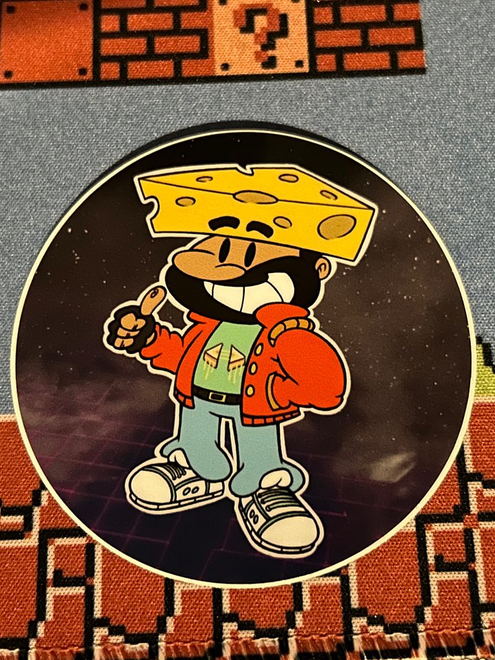 Retro Cheesehead Circle Decal 3