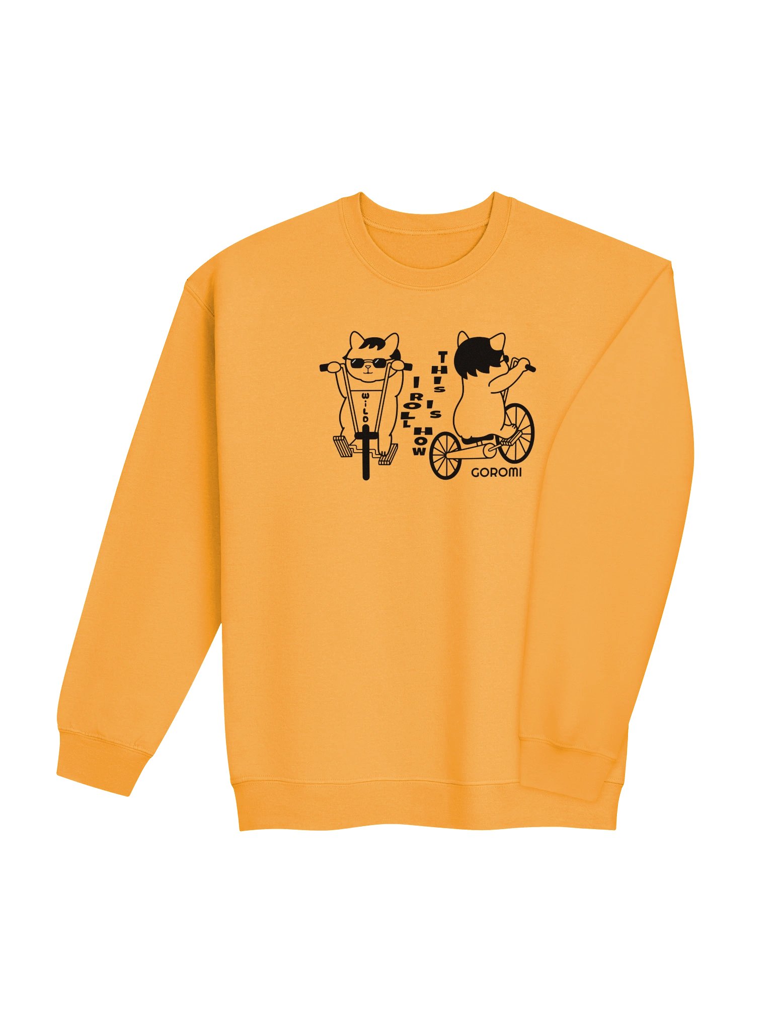 Goromi the Cat (Wild Biker) - Unisex Adult Sweatshirt product image (3)