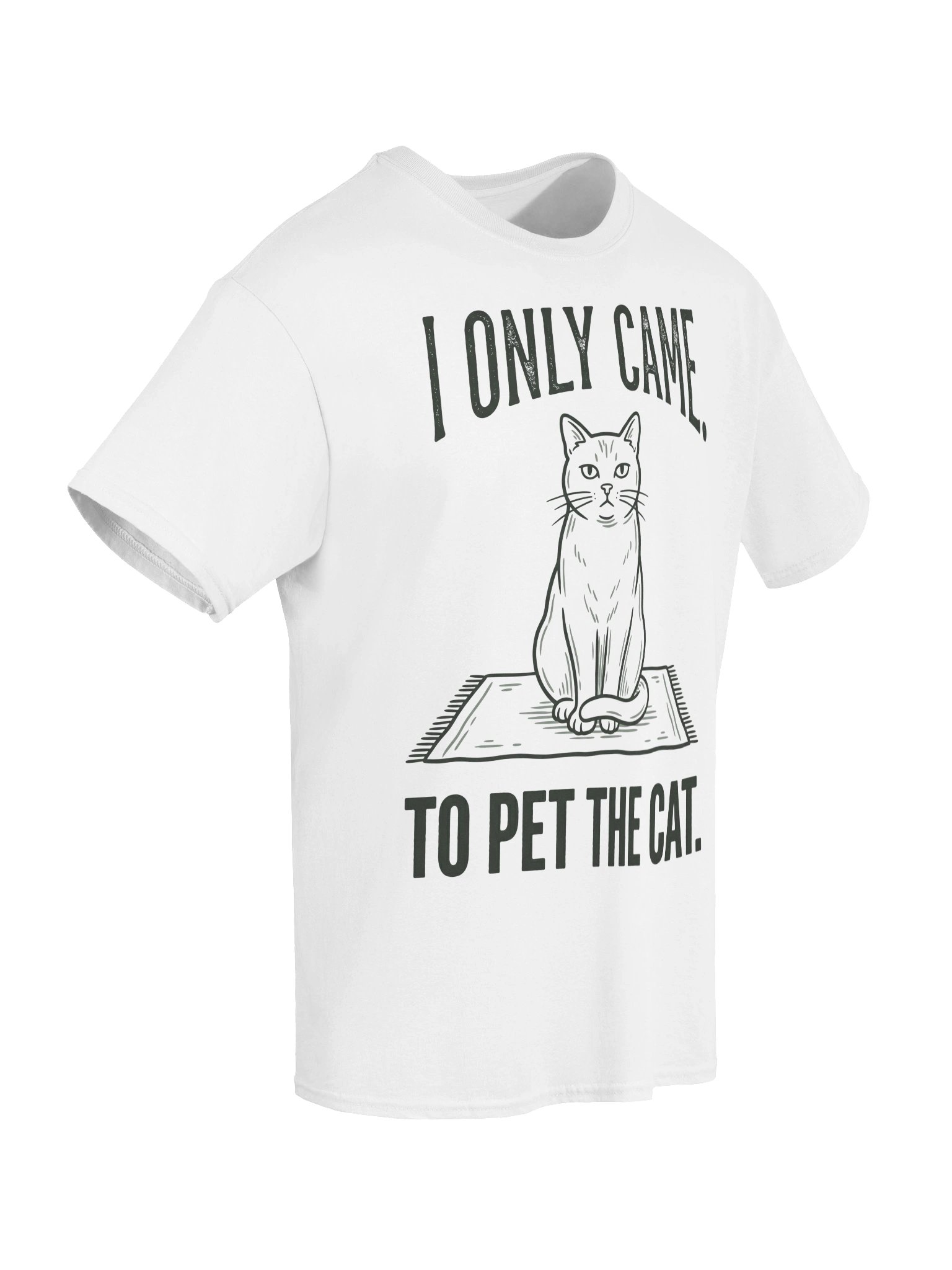 Funny Introvert "I Only Came To Pet The Cat" Cat Lover T-Shirt product image (6)