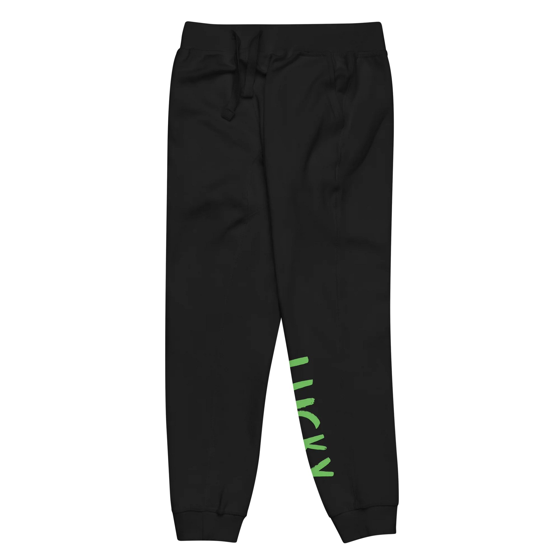 Lucky Vertical Green Block Letters Fleece Joggers product image (9)