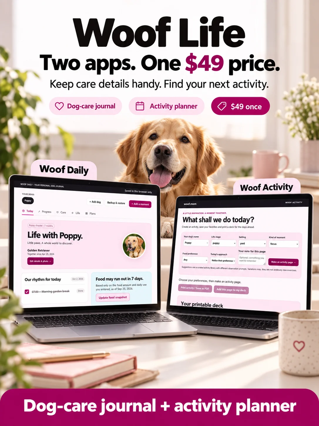 Woof Life: Dog-Care Journal + Activity Planner product image (1)