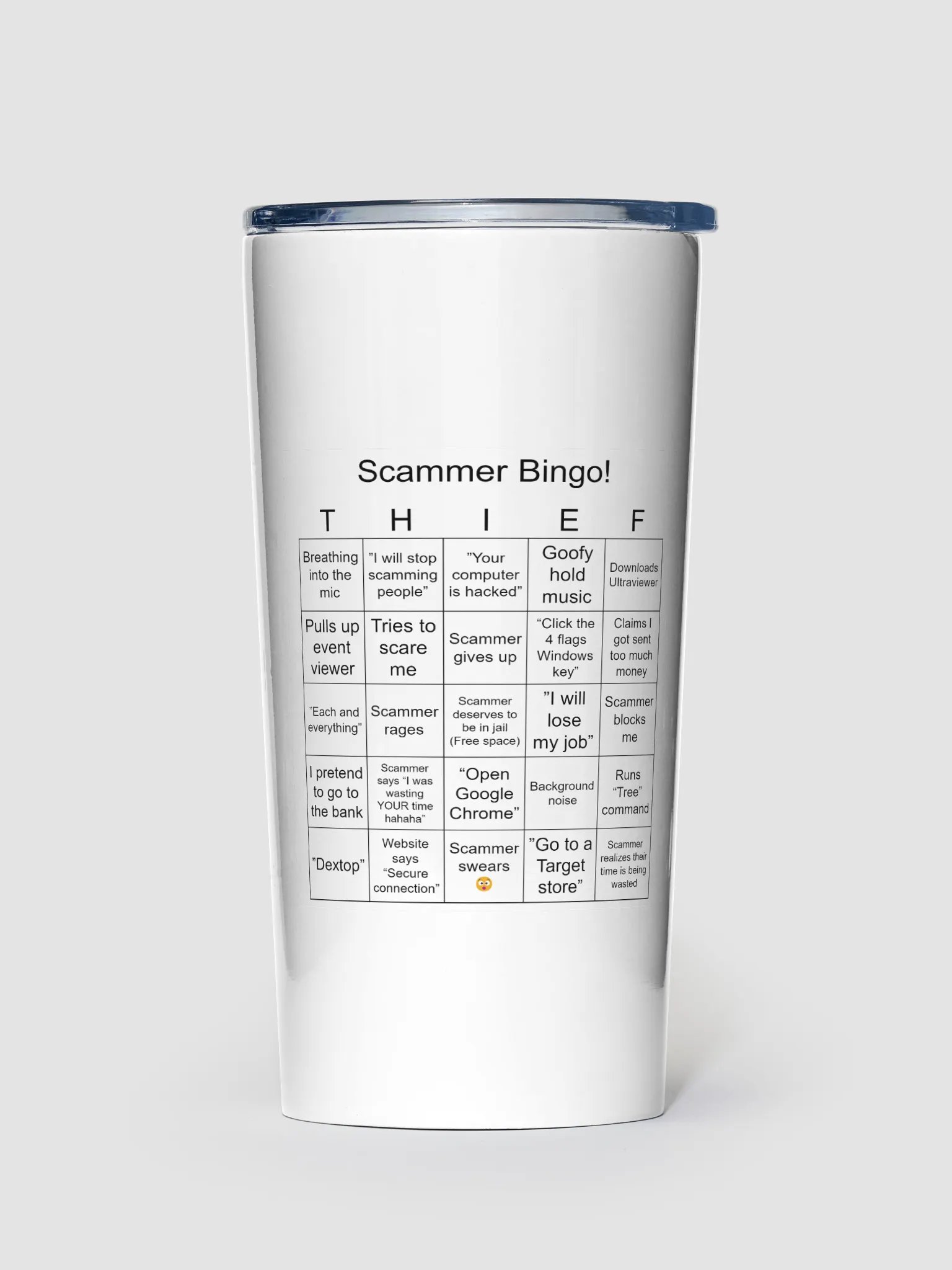 Scammer Bingo! -20oz Stainless Steel Tumbler product image (1)