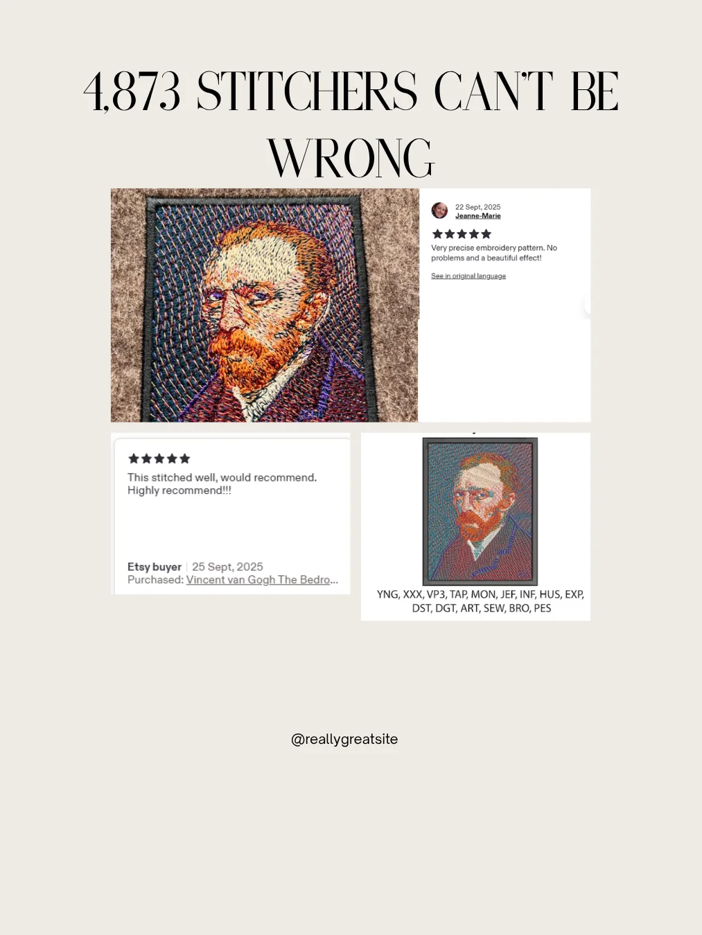 Van Gogh & Fine Art Embroidery Bundle – 5 Iconic Masterpieces | Instant Digital Download product image (11)