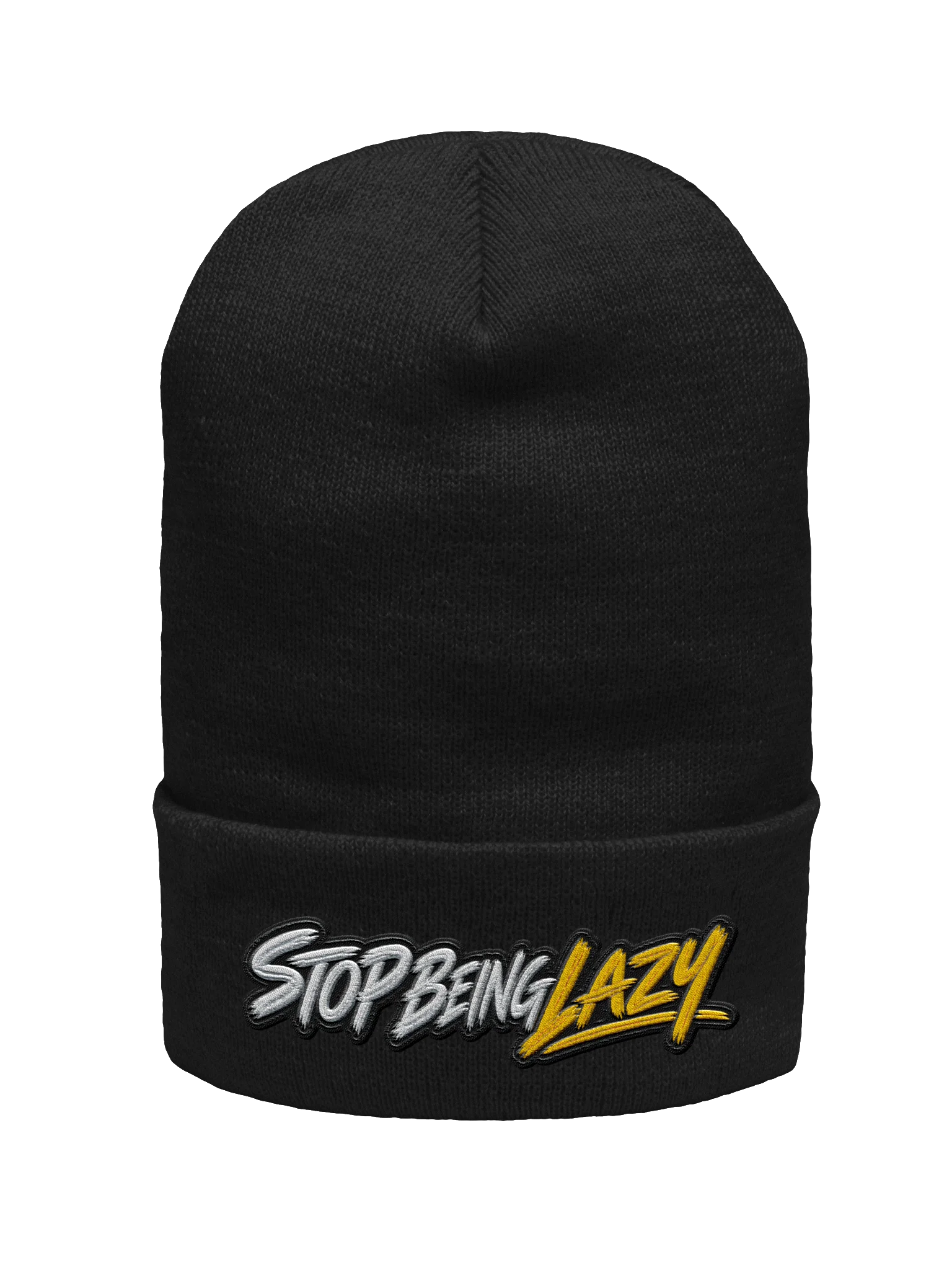 STOP BEING LAZY — Embroidered Beanie product image (1)