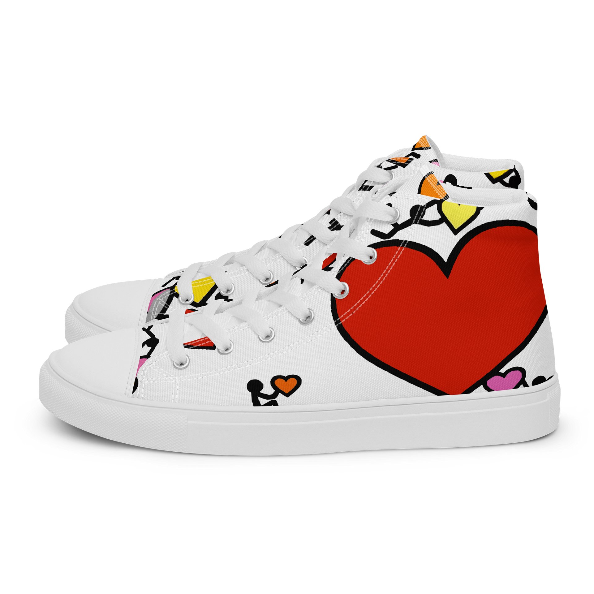 Love in Colour // Woman's Canvas Art High Tops product image (1)