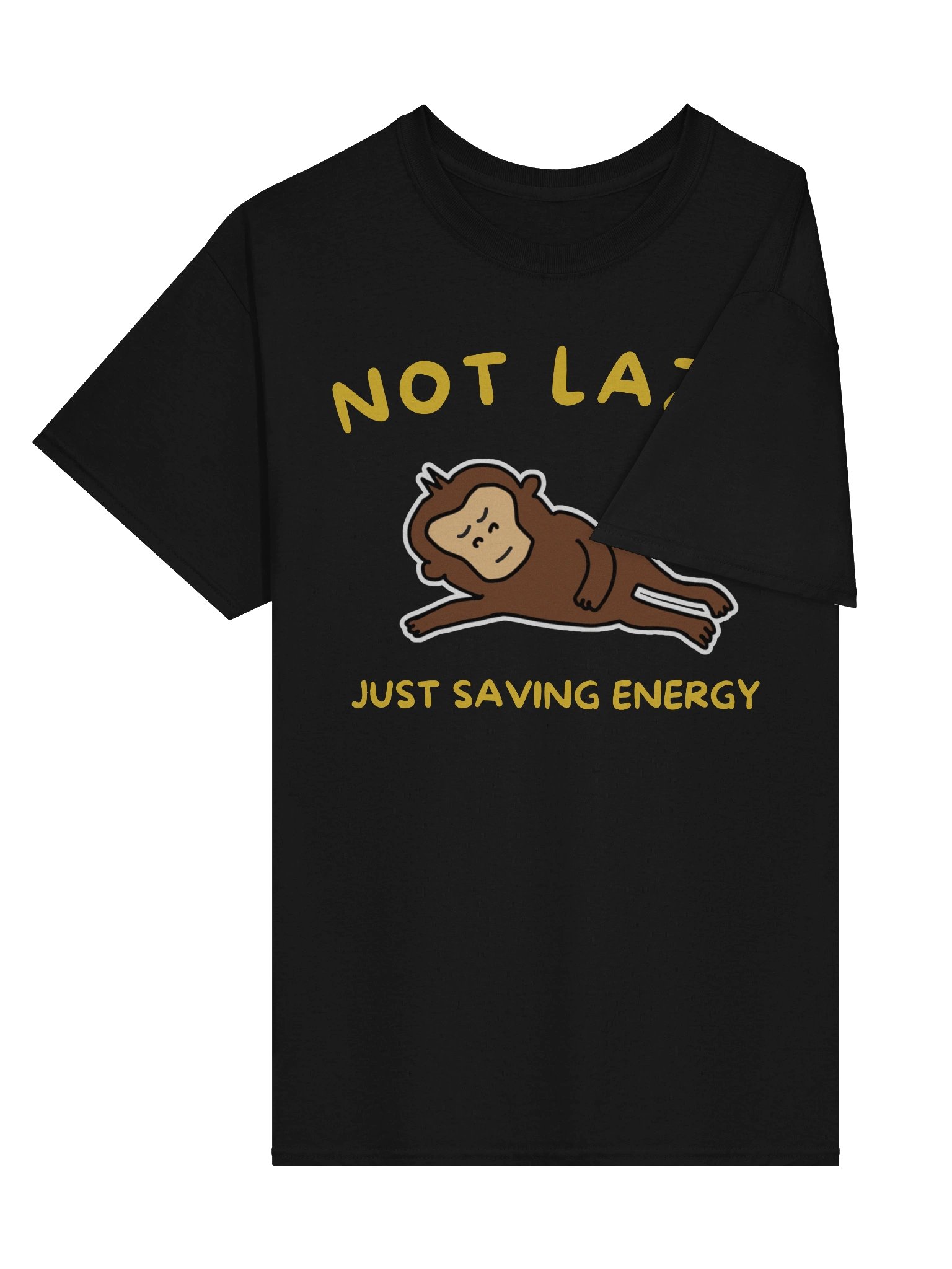"Monkey is not lazy" T-Shirt (Dark Colors) product image (5)