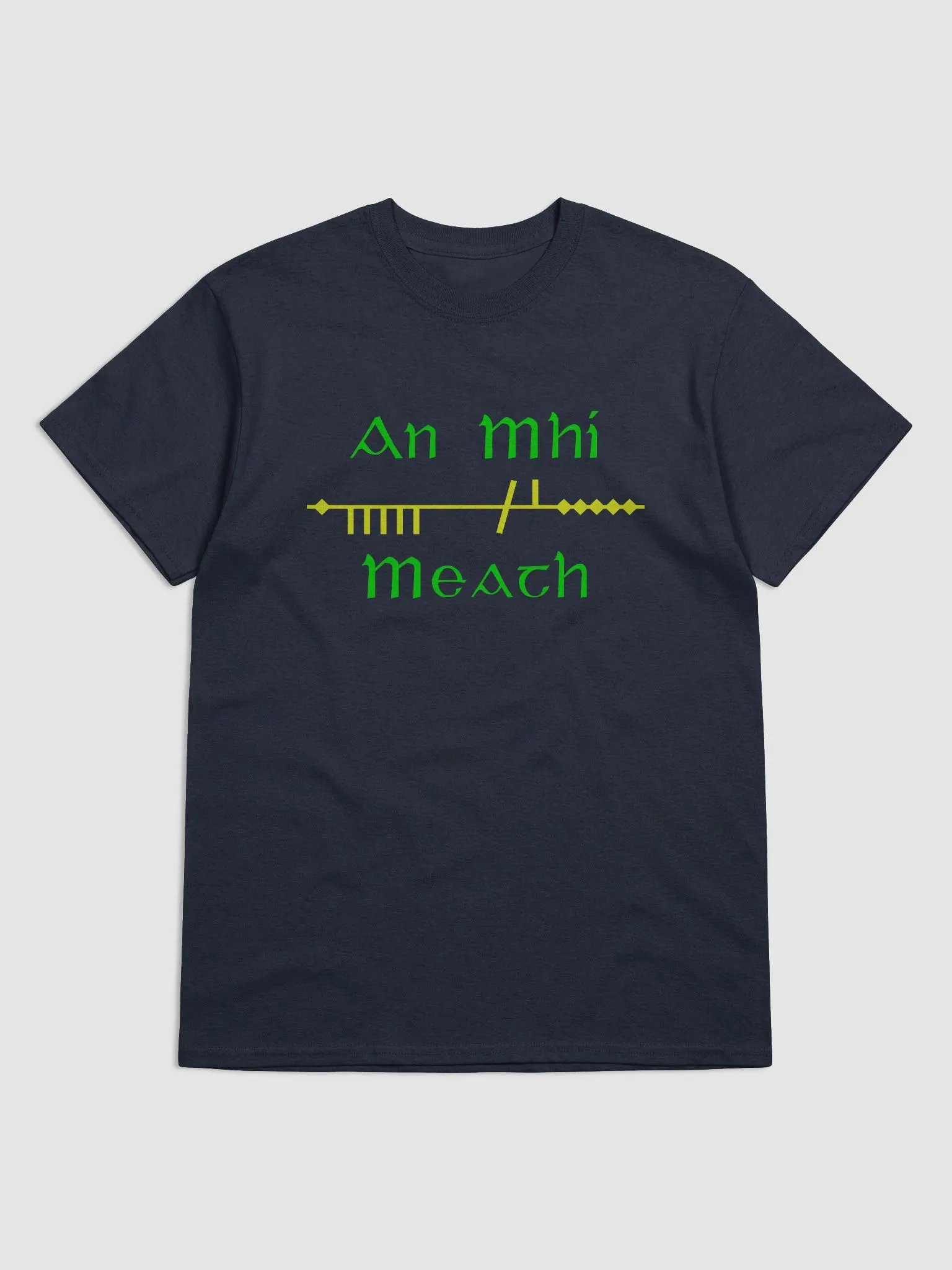 Meath/An MhÍ Scholastic style Ogham printed T-shirt product image (1)