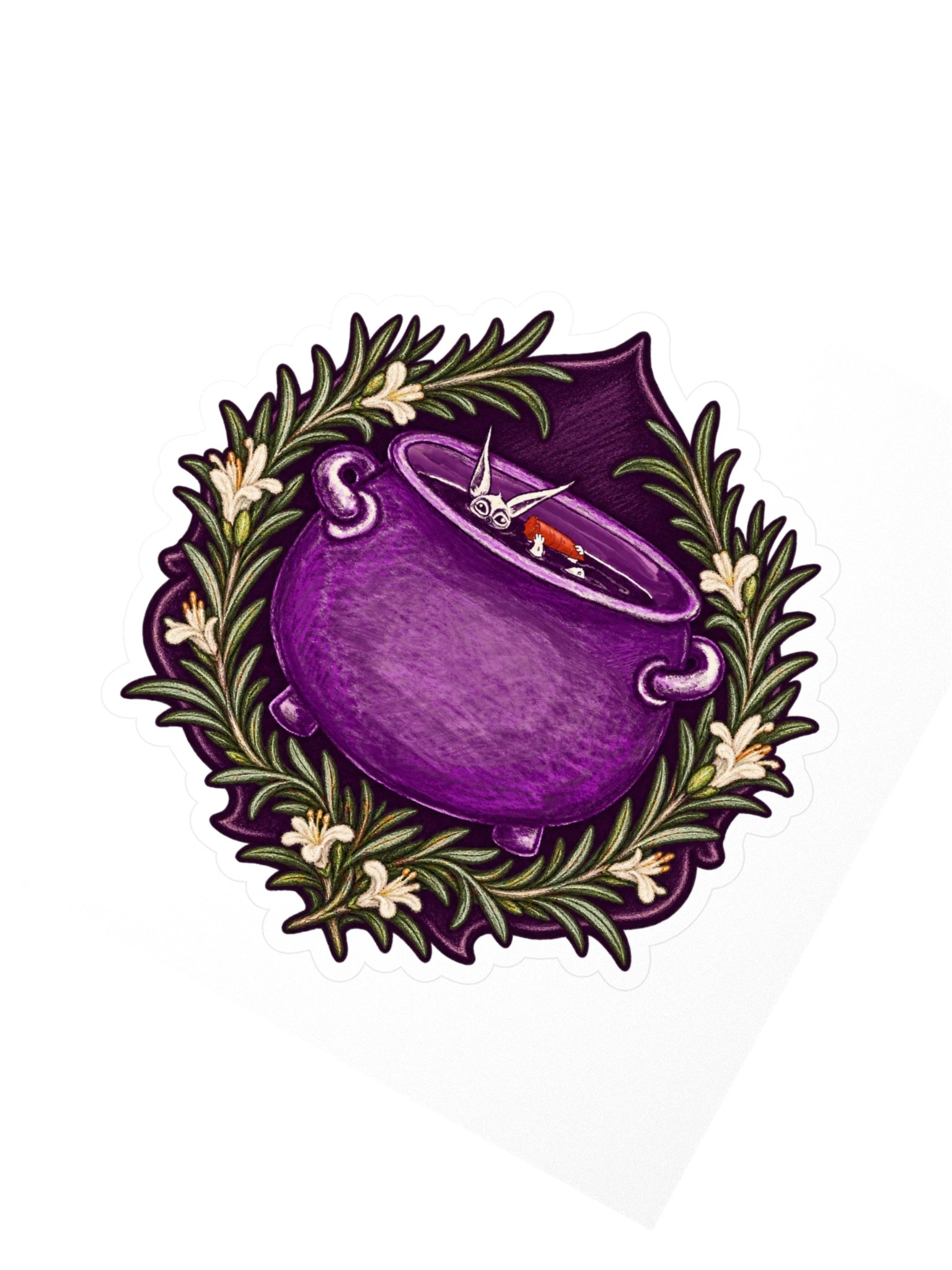 Whimsical Cauldron Kiss Cut Sticker product image (2)