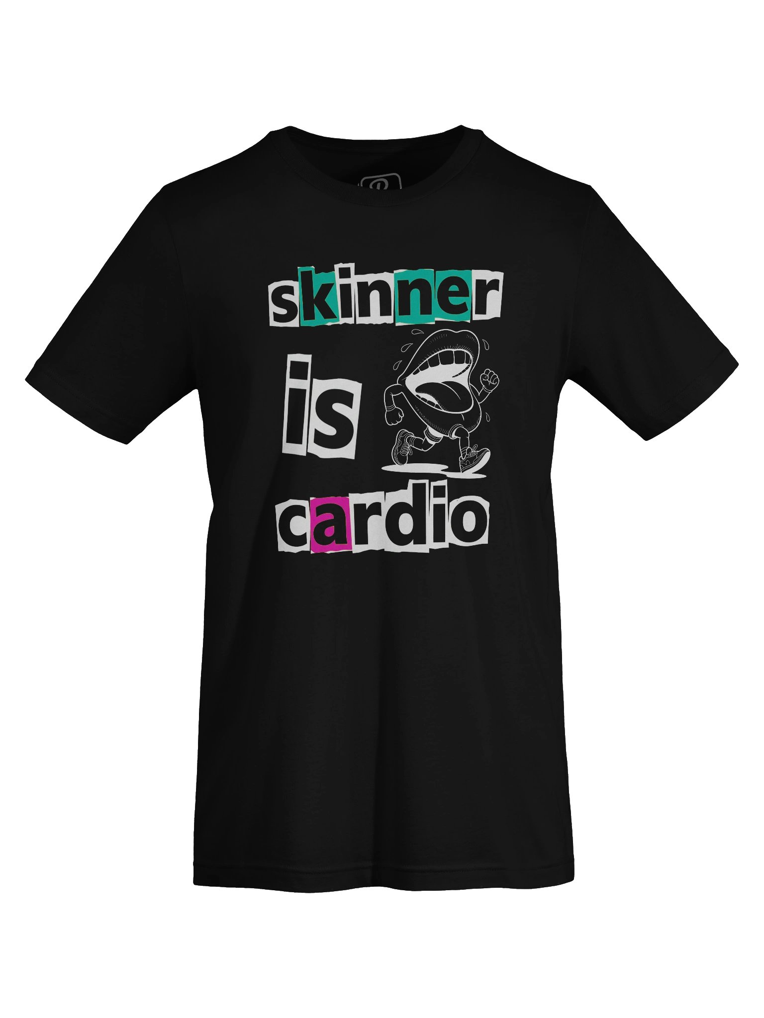 Skinner Is Cardio – Funny Cape Flats Slang Graphic Tee (Unisex, Black/Navy) product image (6)