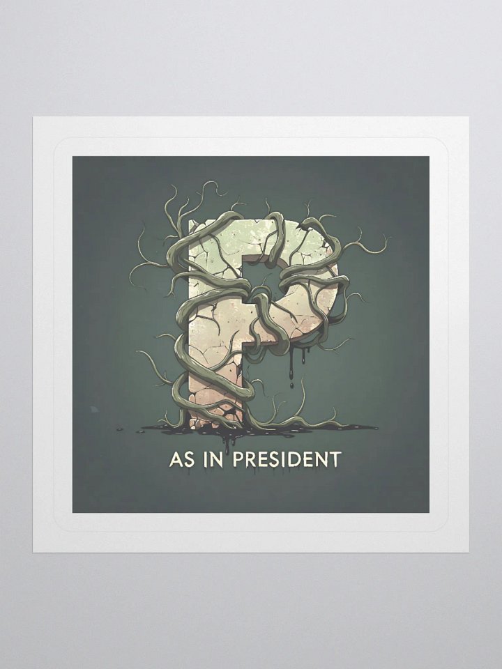 P as in president stickers by dark alphabet product image (1)