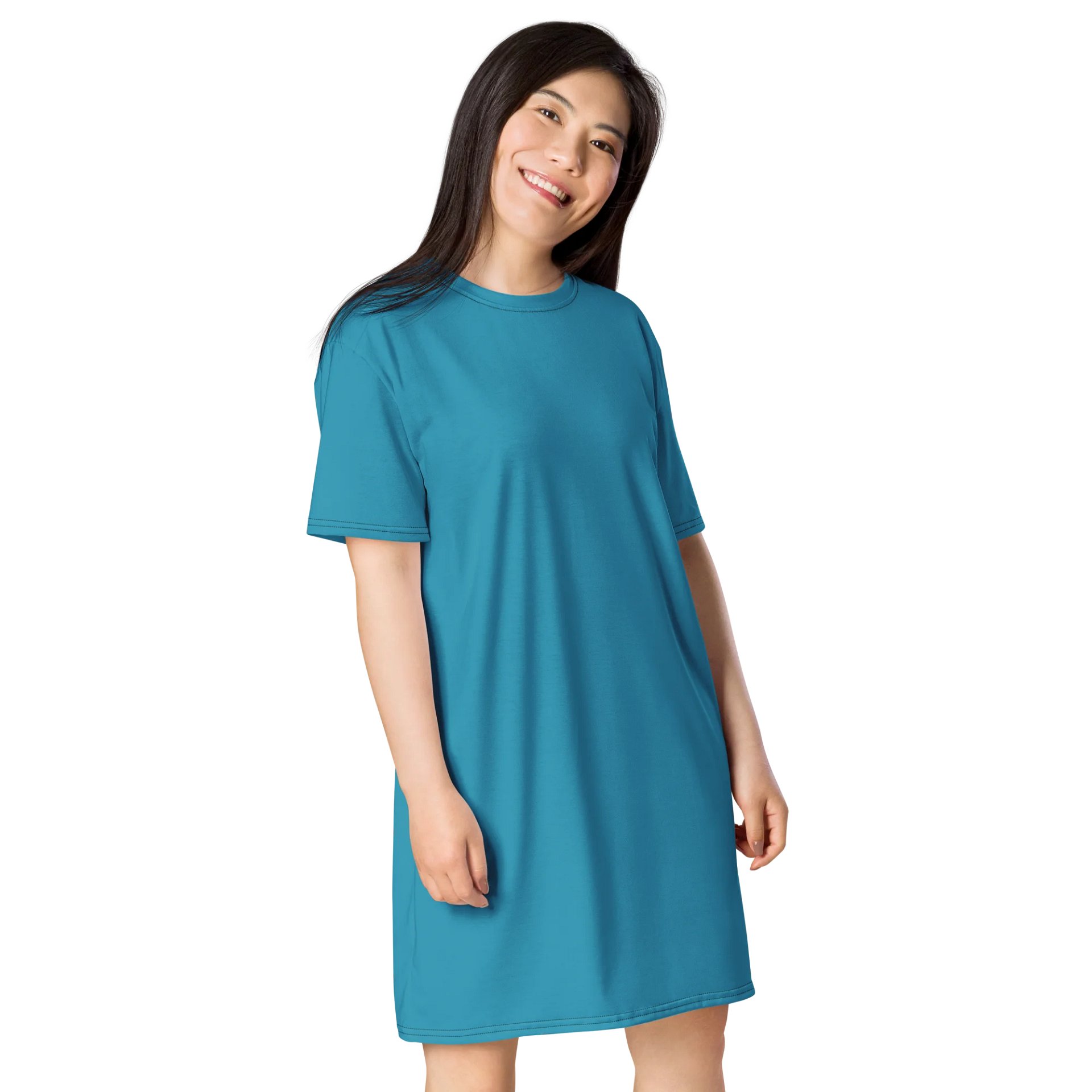 Oversized T-Shirt Dress - Classic Blue, Sizes 2XS-6XL product image (4)