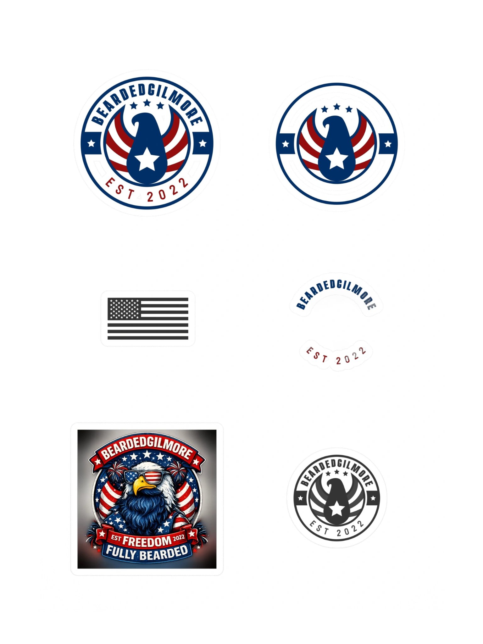 BeardedGilmore Freedom Sticker Sheet product image (3)