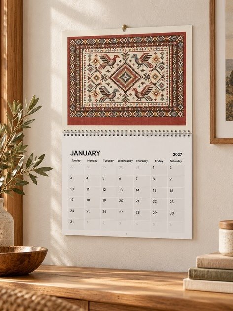 Patterns Through Time – 2027 Bulgarian Folk Art Wall Calendar product image (2)