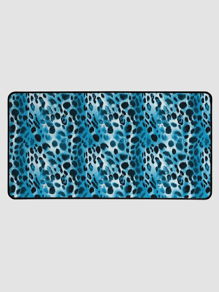 Blue Leopard Desk Mat product image (1)