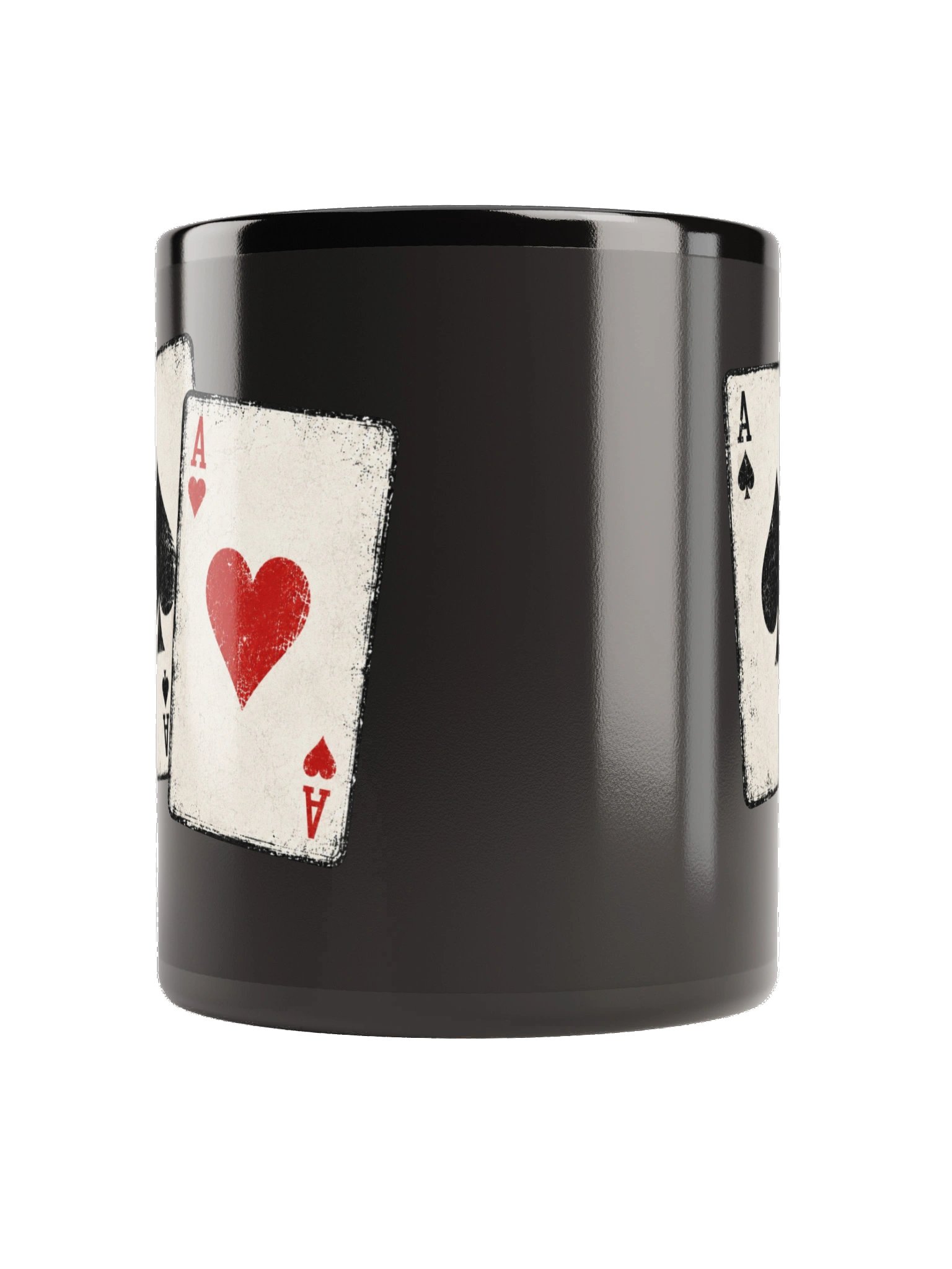 Playing Card Mug | Ace of Spades & Hearts Poker Mug Gift product image (5)