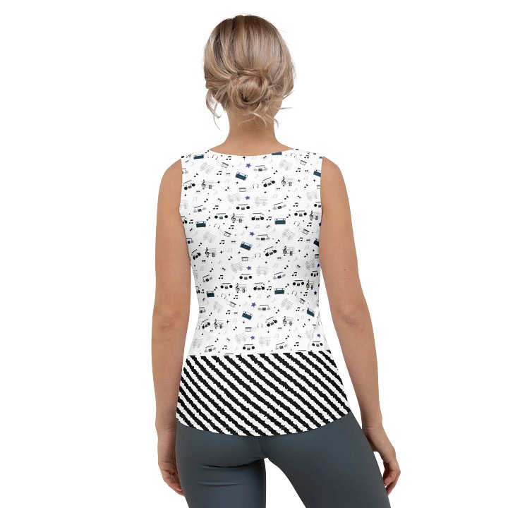 Rewind & Replay – Retro Scribble Tank Top product image (2)