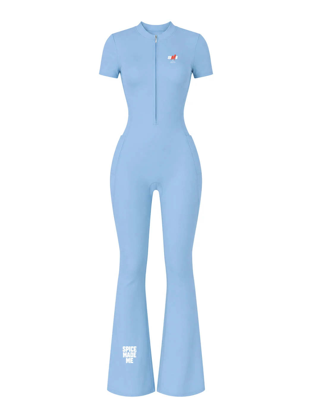 Women’s Tight Flared Leg Quarter-Zip Jumpsuit product image (9)